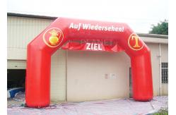 China Red Custom Inflatable Arch PVC Tarpaulin , Inflatable Race Arch Logo Printing supplier