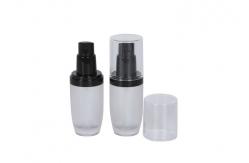 China Custom Frosted Glass Foundation Bottle For Travel Skin Care supplier