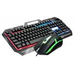 Metal Gaming Keyboard With 104 Keys FN+F1-F12 Functions LED Backlight Gaming Mouse With Adjustable DPI (500-1500) RGB Lighting for sale