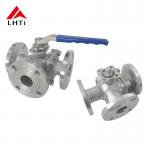 3 Way Ball Valve Titanium Full Port Ball Valve Gr1 With Flange Connections for sale