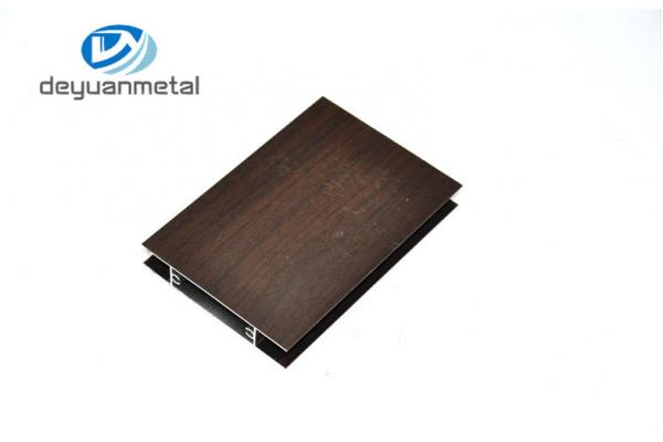 6063 T5 Wood Grain  Aluminum Windows Profile , Aluminium Frame For Office Room