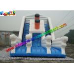 Excellent Titanic White / Blue Inflatable Slip And Slide Party Use EN14960 for sale