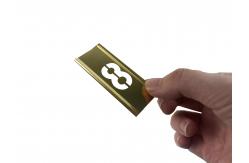 China Custom Yellow Brass Interlocking Stencils 1.5inch Character Height supplier