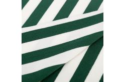 China Elastic Lycra Striped Cotton Fabric Twill Green And White Stretch Material supplier