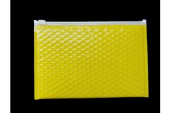 China Fleixble Packaging Zipper Bubble Bags , Silver Matt Aluminun Foil Bubble Zipper Envelopes supplier