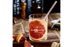 China Handmade Clear 500ml Glass Cup , Nordic Style Glass Reusable Coffee Cup supplier