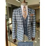 Plaid Striped 3 Piece Tuxedo Suit for sale
